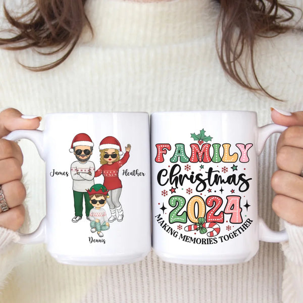 Mug-Family Christmas 2024 - Personalized Mug (11oz/15oz) | Christmas Gift | Family Mug-White Mug-White-JackNRoy