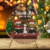 Acrylic Ornament-You & Me And The Dogs - Personalized Acrylic Ornament | Dog Lovers Gift | Christmas Dog Ornament-JackNRoy