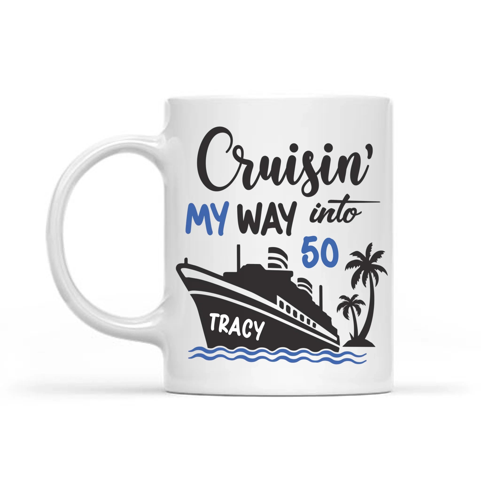 Personalized Happy Your Age Birthday Mug - Custom Name & Age Ceramic Coffee Cup, 11oz Or 15oz, Black, Dishwasher Safe