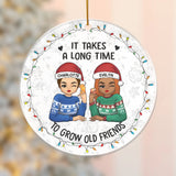 Acrylic Ornament-Old Friends - Personalized Acrylic Ornament | Besties Gift | Best Friends-Acrylic Ornament-Clear Acrylic-JackNRoy