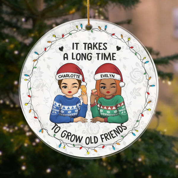 Acrylic Ornament-Old Friends - Personalized Acrylic Ornament | Besties Gift | Best Friends-JackNRoy