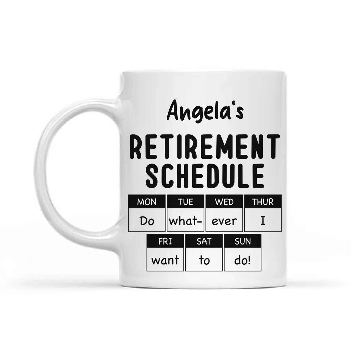 Mug-Retirement Schedule - Personalized Mug | Retirement Gift-JackNRoy