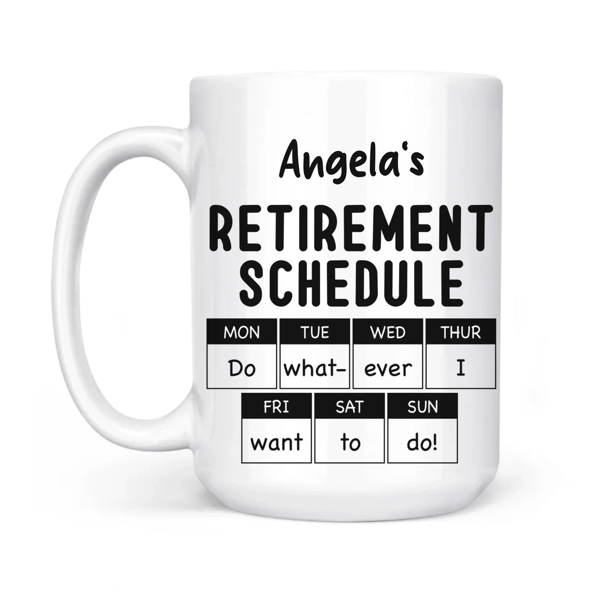 Mug-Retirement Schedule - Personalized Mug | Retirement Gift-JackNRoy