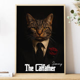 Poster-The Catfather/ Dogfather - Personalized Poster | Gift for Pet Lovers | Upload Your Photo-Poster-Matte-Printify