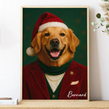 Poster-Custom Christmas Pet Outfit - Personalized Poster | Upload Your Photo | Pet Transformation-Poster-Matte-JackNRoy