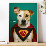 Poster-Custom Super Hero Pet Outfit - Personalized Poster | Upload Your Photo | Pet Transformation-Poster-Matte-JackNRoy