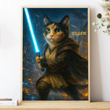 Poster-Custom Galactic Warrior Pet Outfit - Personalized Poster | Upload Your Photo | Pet Transformation-Poster-Matte-JackNRoy