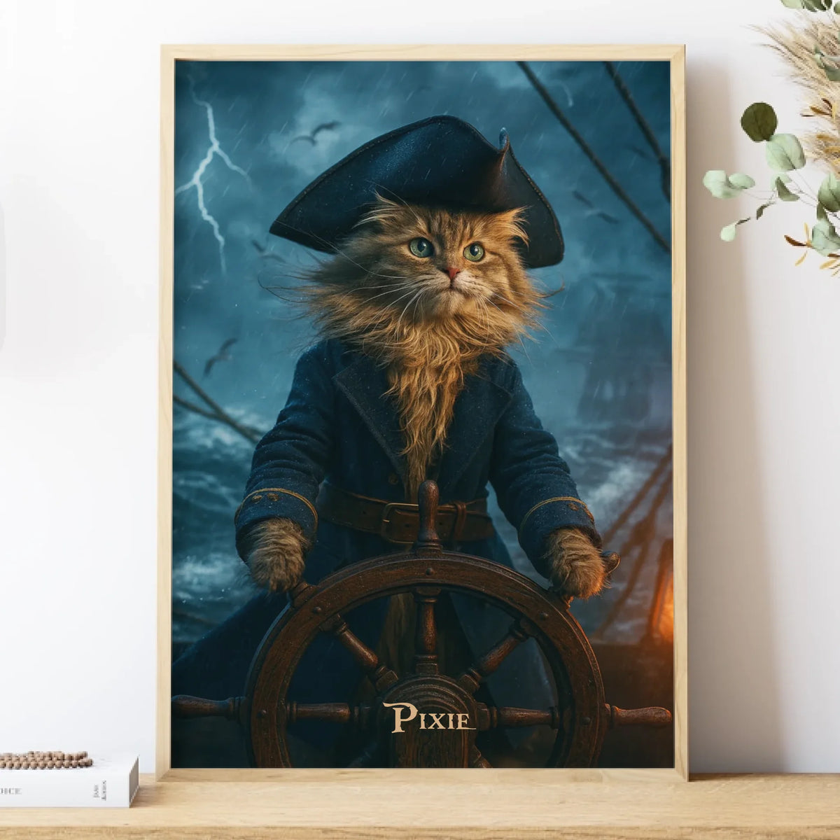 Poster-Custom Pirate Pet Outfit - Personalized Poster | Upload Your Photo | Pet Transformation-Poster-Matte-JackNRoy