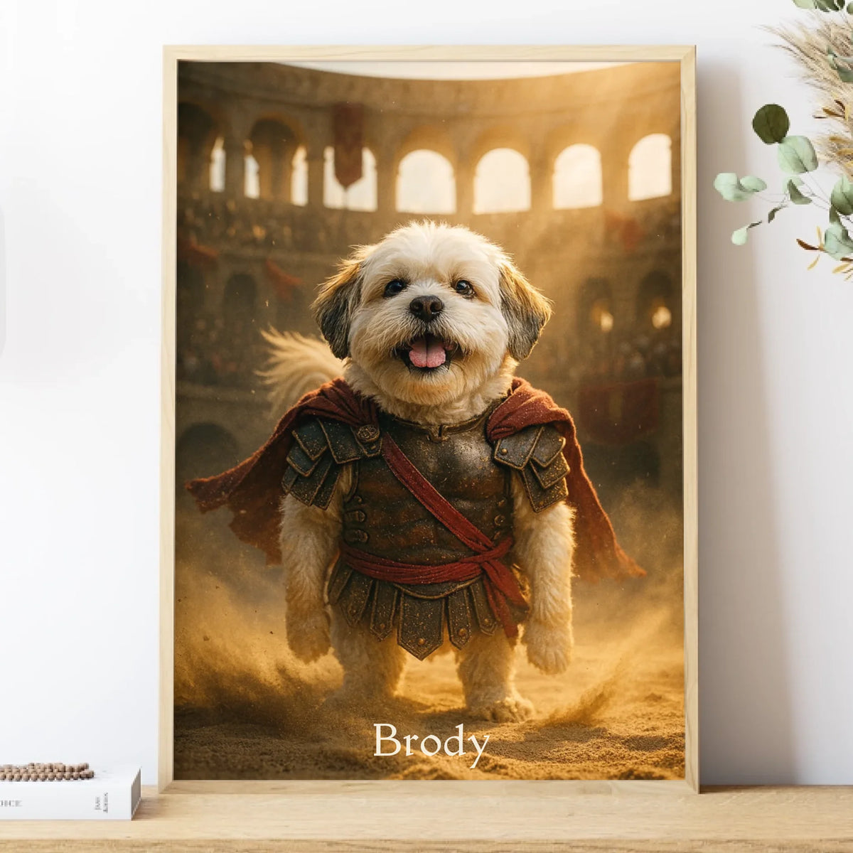 Poster-Custom Arena Warrior Pet Outfit - Personalized Poster | Upload Your Photo | Pet Transformation-Poster-Matte-JackNRoy