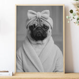 Poster-Custom Bathrobe Spa Outfit - Personalized Poster | Upload Your Photo | Pet Transformation-Poster-Matte-Printify