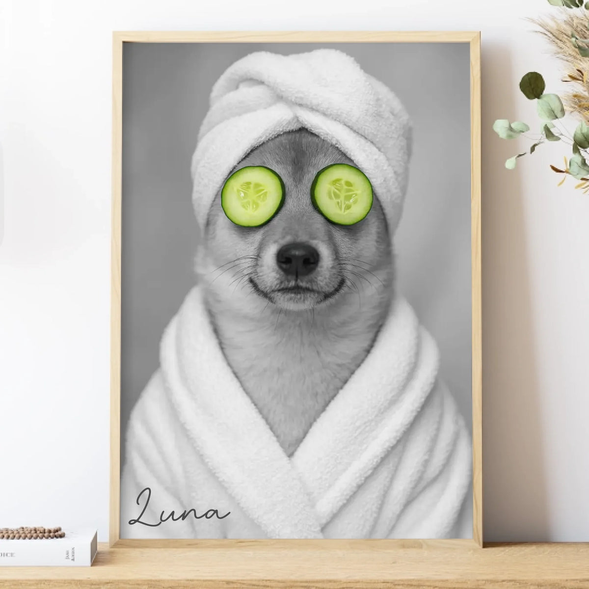 Poster-Custom Spa Pet Outfit - Personalized Poster | Upload Your Photo | Pet Transformation-Poster-Matte-Printify