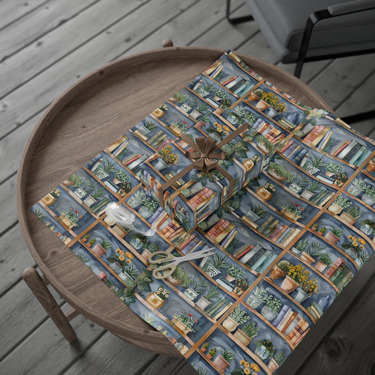 Home Decor-Books & Blooms Wrapping Paper-Jack N Roy