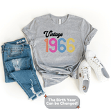 T-Shirt-Vintage Custom Birthday T-Shirt (Customize Your Year)-Jack N Roy
