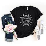 T-Shirt-Limited Edition Custom Birthday T-Shirt (Customize Your Year)-S-Black-Jack N Roy