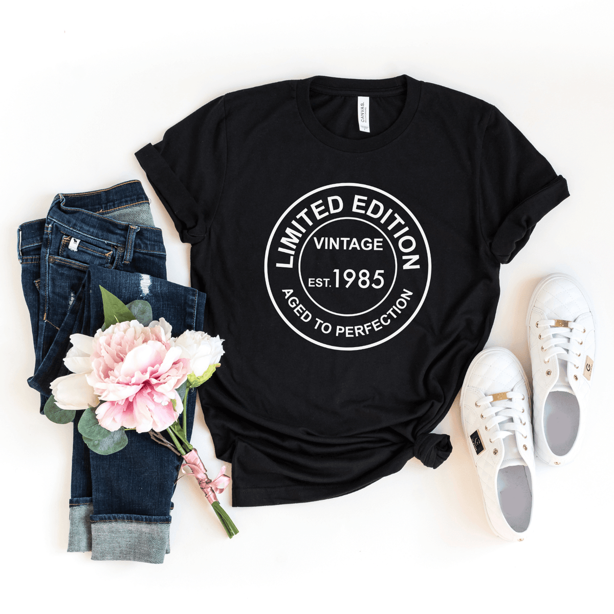 T-Shirt-Limited Edition Custom Birthday T-Shirt (Customize Your Year)-S-Black-Jack N Roy