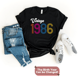 T-Shirt-Vintage Custom Birthday T-Shirt (Customize Your Year)-Jack N Roy