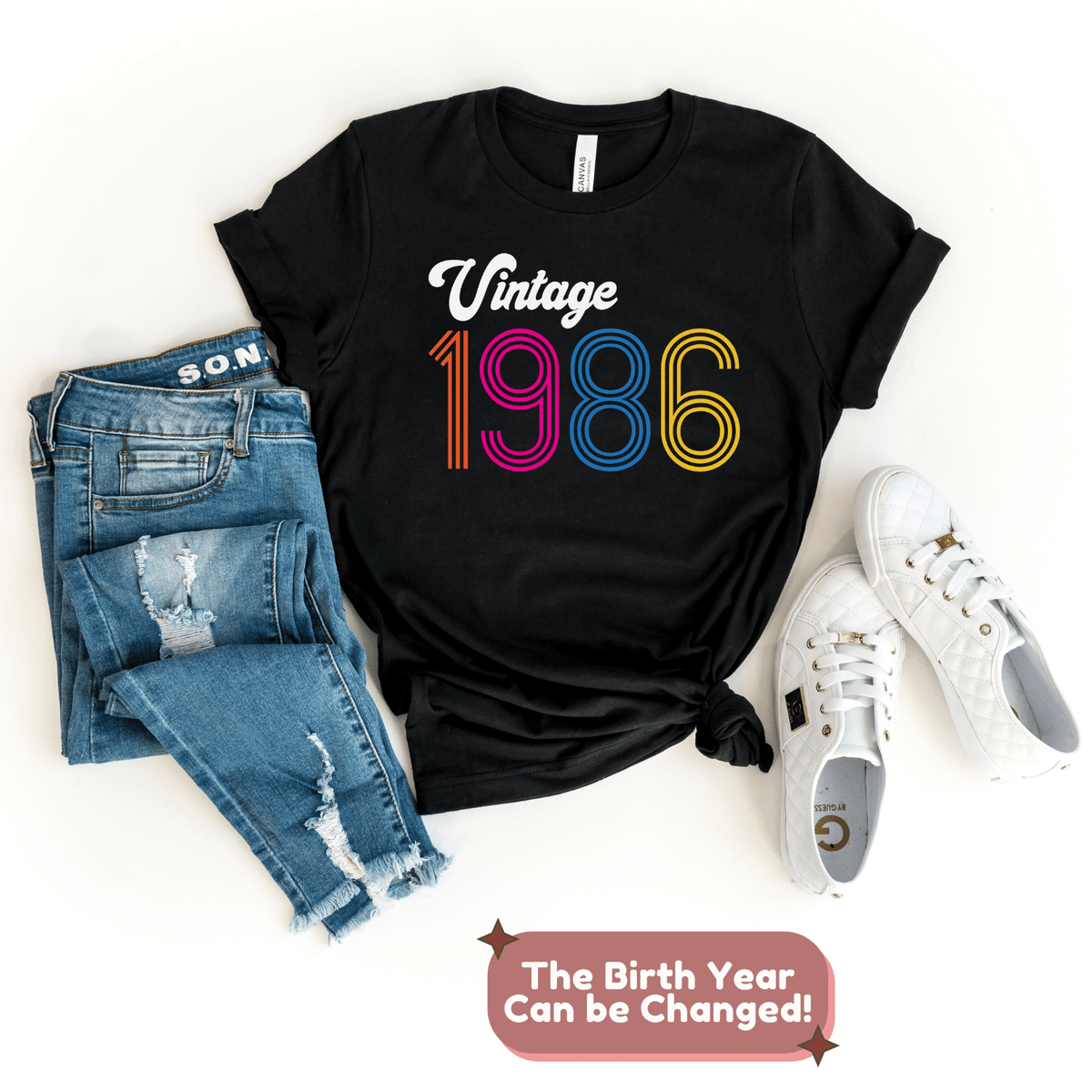T-Shirt-Vintage Custom Birthday T-Shirt (Customize Your Year)-Jack N Roy