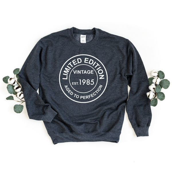 Sweatshirt-Limited Edition Custom Birthday Sweatshirt (Customize Your Year)-S-Dark Grey-Jack N Roy