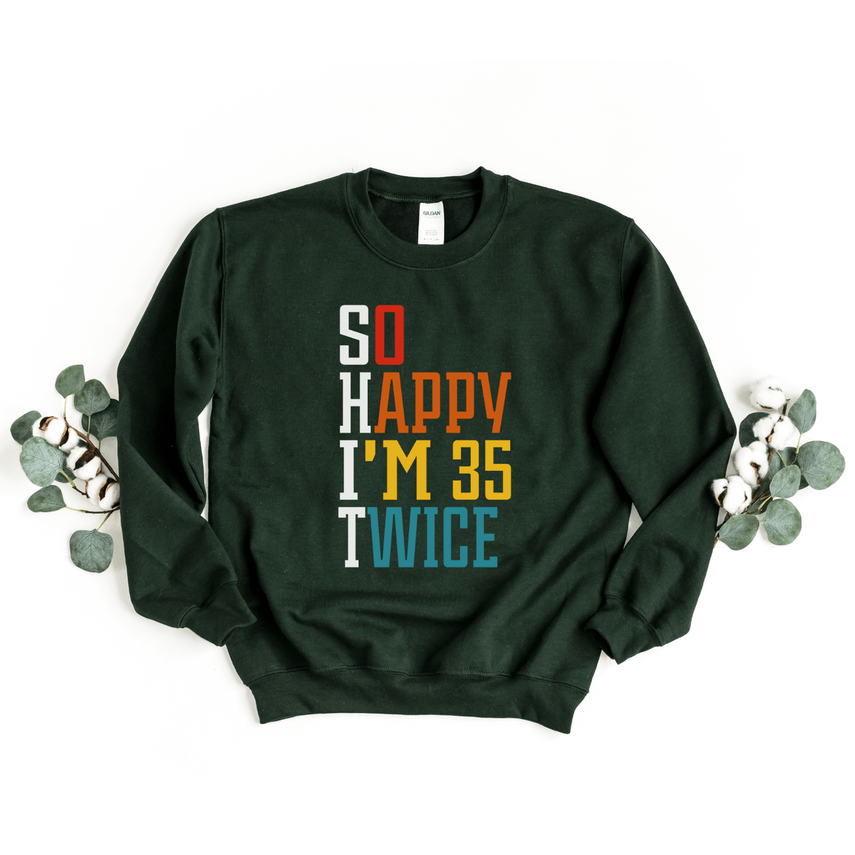 Sweatshirt-S.H.I.T. I'm 70 Sweatshirt-S-Forest-Jack N Roy