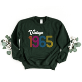 Sweatshirt-Vintage Custom Birthday Sweatshirt (Customized Year)-S-Forest-Jack N Roy