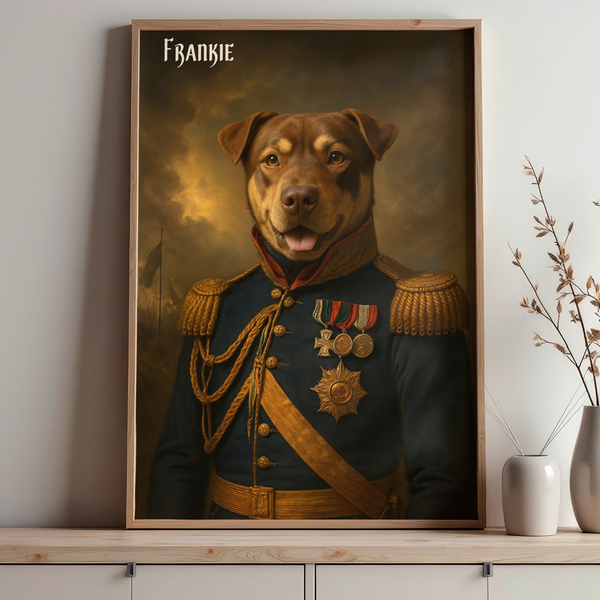Poster-Custom Commander Pet Outfit - Personalized Poster | Upload Your Photo | Pet Transformation copy-JackNRoy