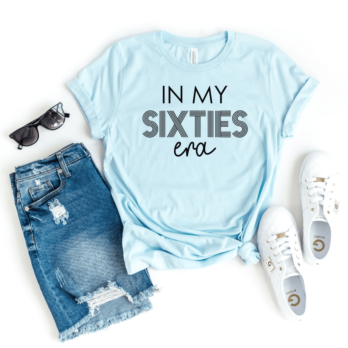 T-Shirt-Sixties Era T-Shirt-S-Heather Ice Blue-Jack N Roy