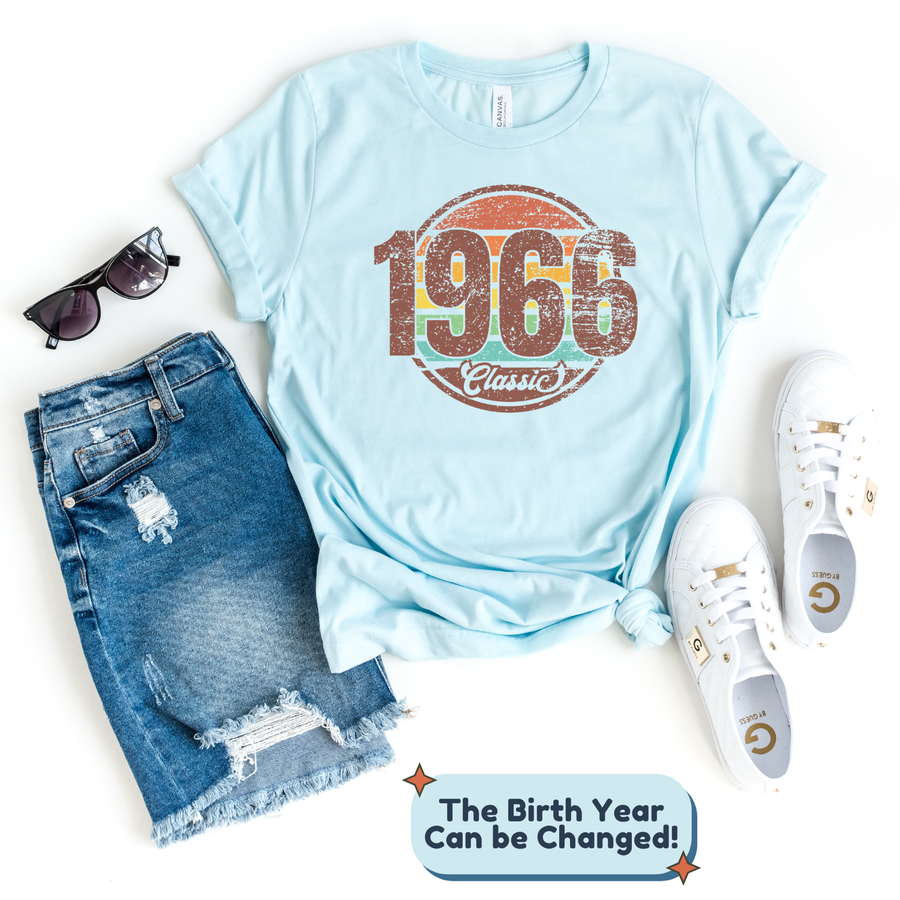 T-Shirt-Classic Custom Birthday T-Shirt (Customize Your Year)-S-Heather Ice Blue-Jack N Roy