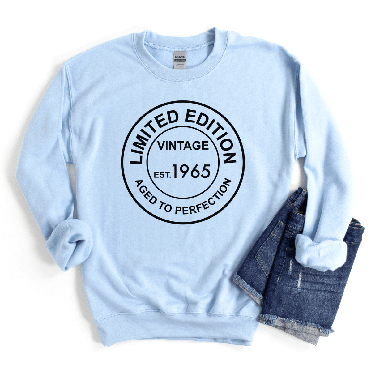 Sweatshirt-Limited Edition Custom Birthday Sweatshirt (Customize Your Year)-S-Light Blue-Jack N Roy
