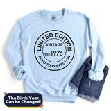Sweatshirt-Limited Edition Custom Birthday Sweatshirt (Customize Your Year)-S-Light Blue-Jack N Roy
