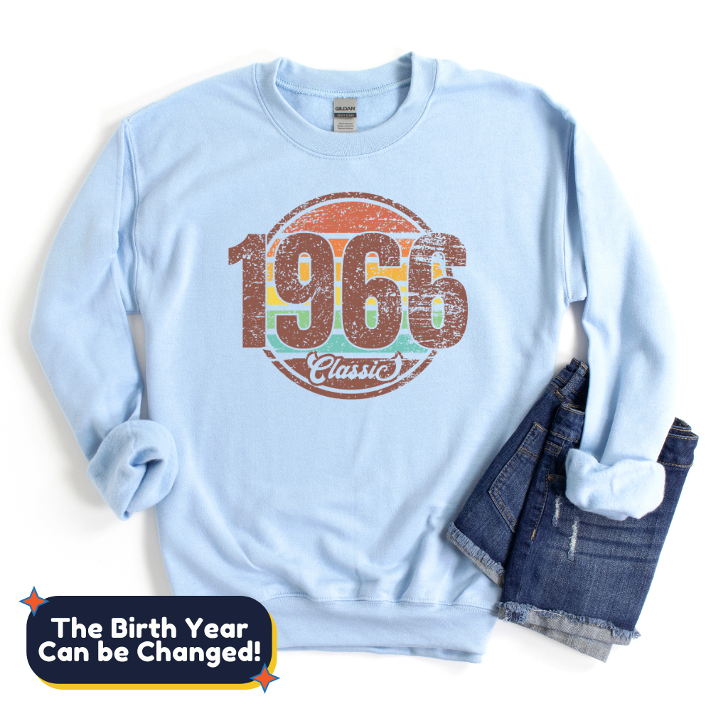 Sweatshirt-Classic Custom Birthday Sweatshirt (Customize Your Year)-S-Light Blue-Jack N Roy