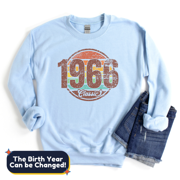 Sweatshirt-Classic Custom Birthday Sweatshirt (Customize Your Year)-S-Light Blue-Jack N Roy