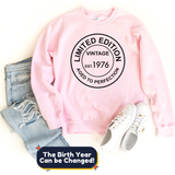Sweatshirt-Limited Edition Custom Birthday Sweatshirt (Customize Your Year)-S-Pink-Jack N Roy