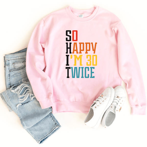Sweatshirt-S.H.I.T. I'm 60 Sweatshirt-S-Pink-Jack N Roy