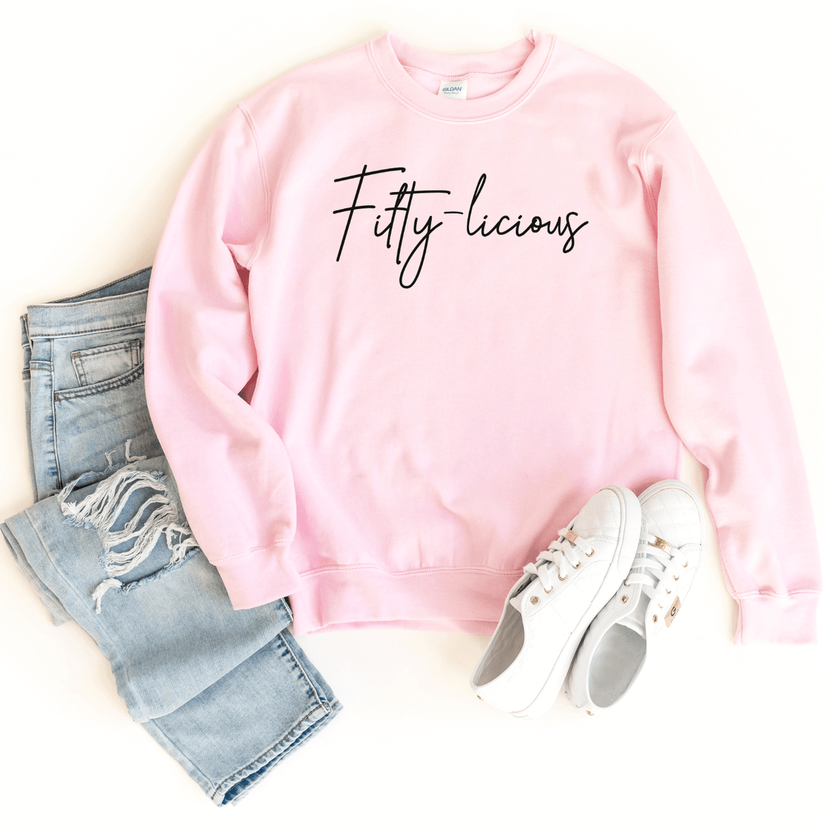 Sweatshirt-Fifty-licious Sweatshirt-S-Pink-Jack N Roy