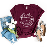 T-Shirt-Limited Edition Custom Birthday T-Shirt (Customize Your Year)-S-Maroon-Jack N Roy