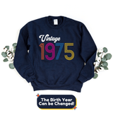 Sweatshirt-Vintage Custom Birthday Sweatshirt (Customized Year)-Jack N Roy