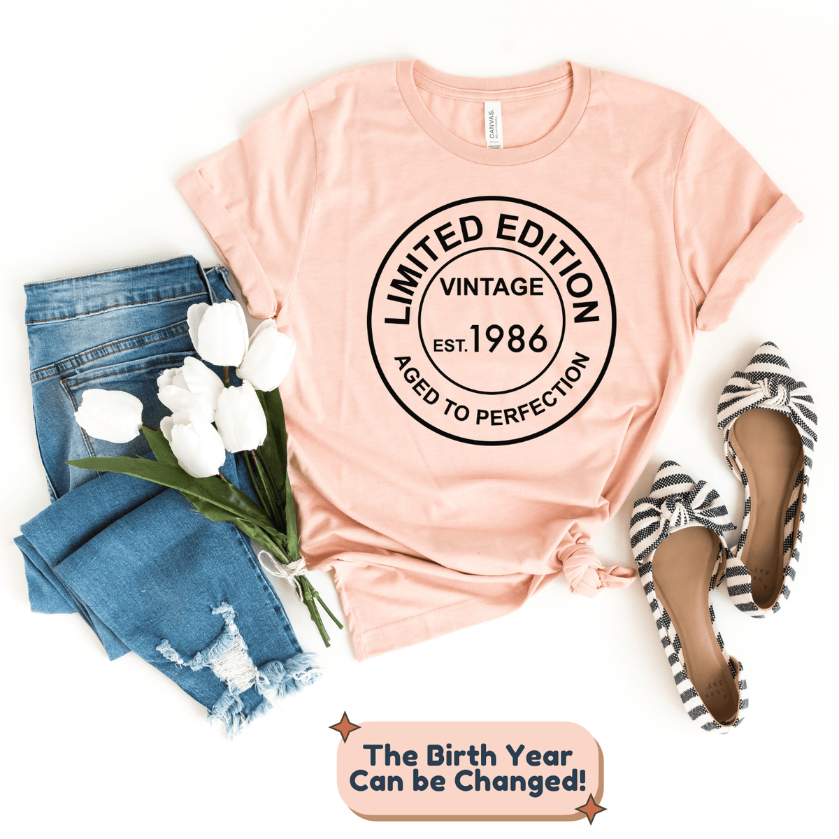 T-Shirt-Limited Edition Custom Birthday T-Shirt (Customize Your Year)-Jack N Roy