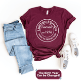 T-Shirt-Limited Edition Custom Birthday T-Shirt (Customize Your Year)-Jack N Roy