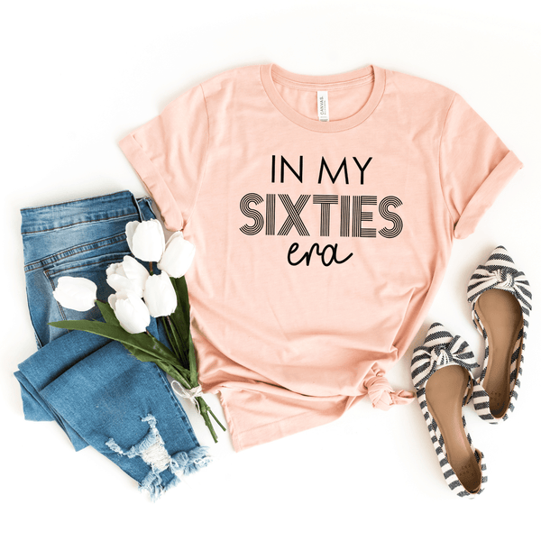 T-Shirt-Sixties Era T-Shirt-S-Heather Peach-Jack N Roy