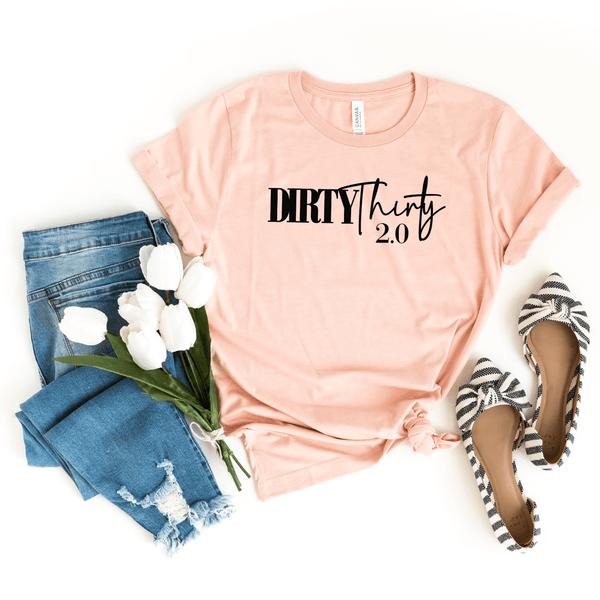 T-Shirt-Dirty Thirty 2.0 T-Shirt-S-Heather Peach-Jack N Roy