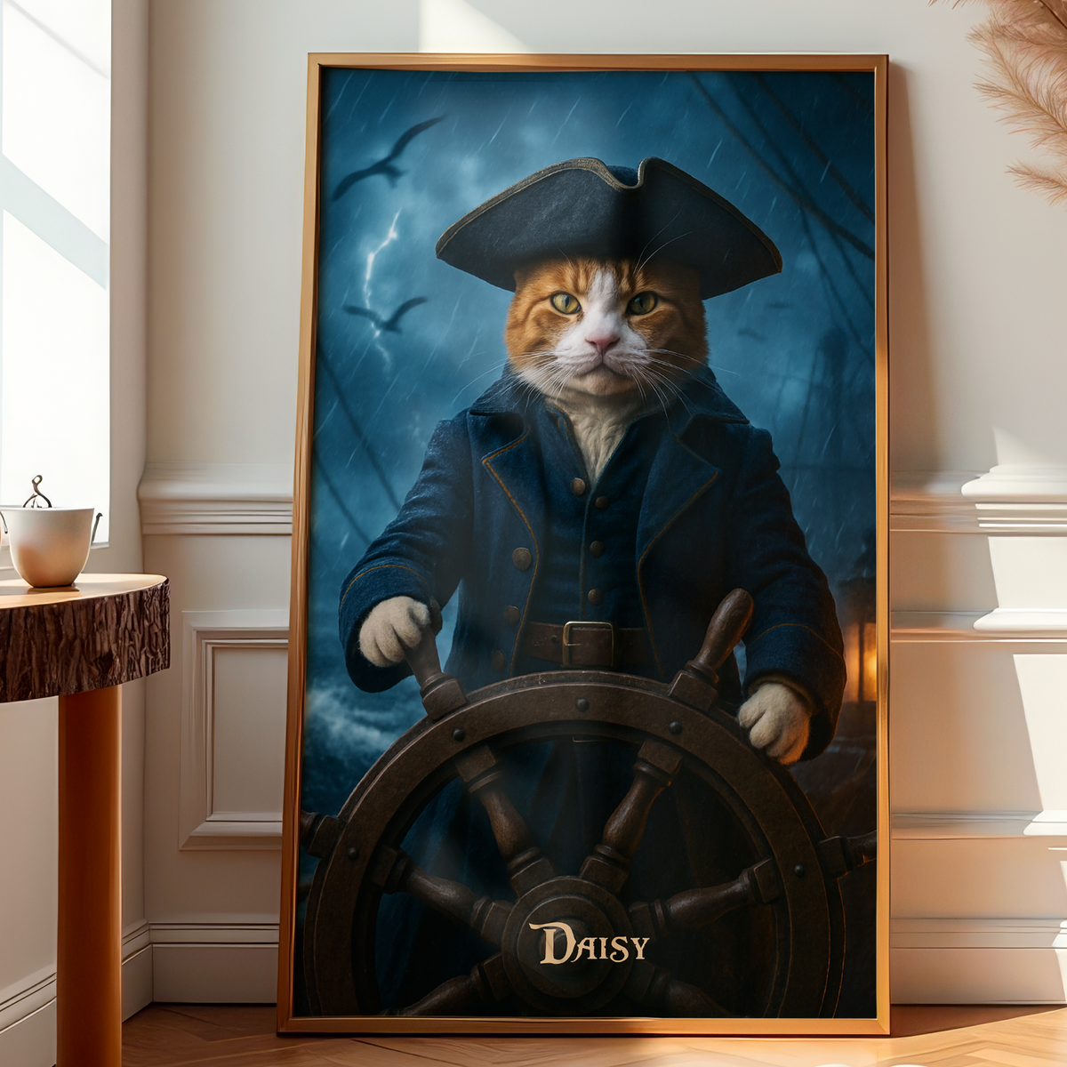 Poster-Custom Pirate Pet Outfit - Personalized Poster | Upload Your Photo | Pet Transformation-JackNRoy