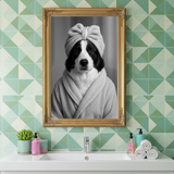 Poster-Custom Bathrobe Spa Outfit - Personalized Poster | Upload Your Photo | Pet Transformation-Printify