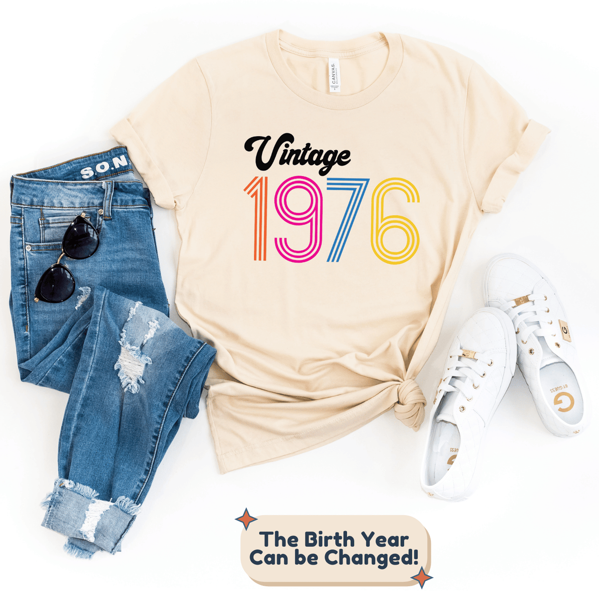 T-Shirt-Vintage Custom Birthday T-Shirt (Customize Your Year)-Jack N Roy