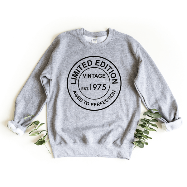 Sweatshirt-Limited Edition Custom Birthday Sweatshirt (Customize Your Year)-S-Sport Grey-Jack N Roy