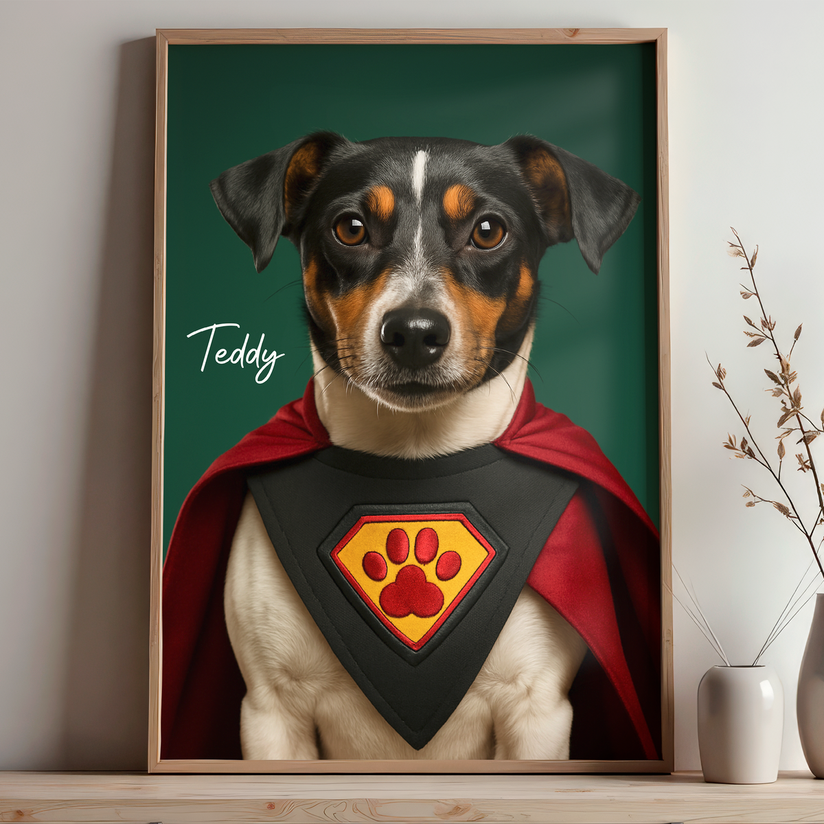 Poster-Custom Super Hero Pet Outfit - Personalized Poster | Upload Your Photo | Pet Transformation-JackNRoy