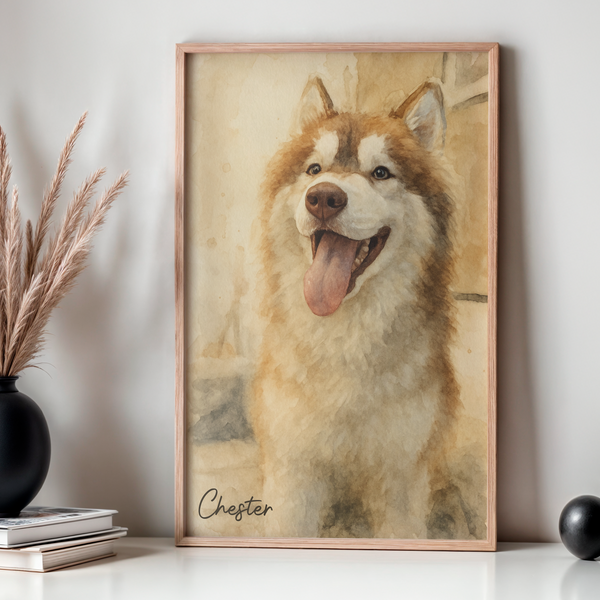 Pet Art Portrait - Personalized Poster | Gift for Pet Lovers | Upload Your Photo