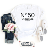 T-Shirt-N° 50 (ANY AGE) - Custom Birthday T-Shirt-JackNRoy