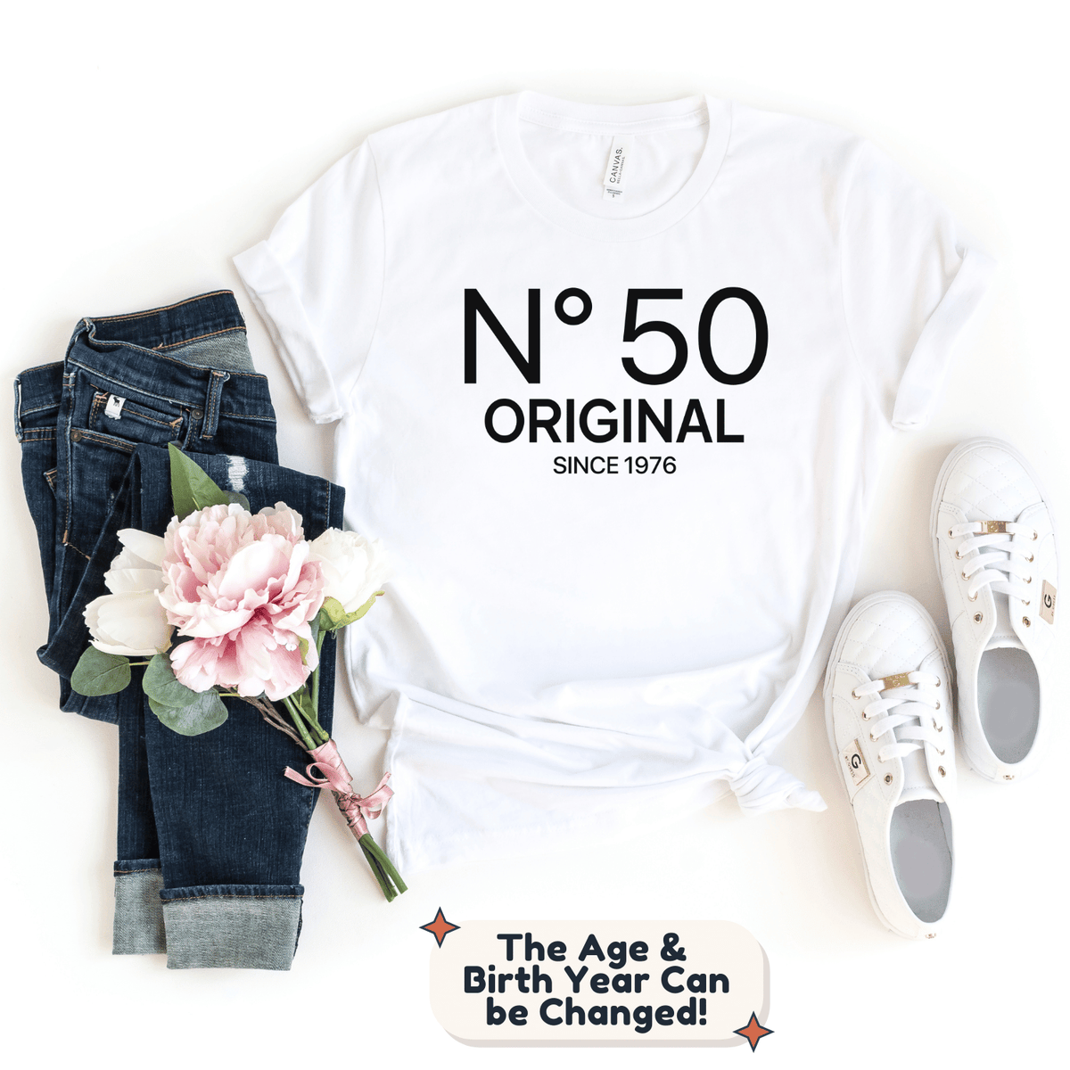 T-Shirt-N° 50 (ANY AGE) - Custom Birthday T-Shirt-JackNRoy