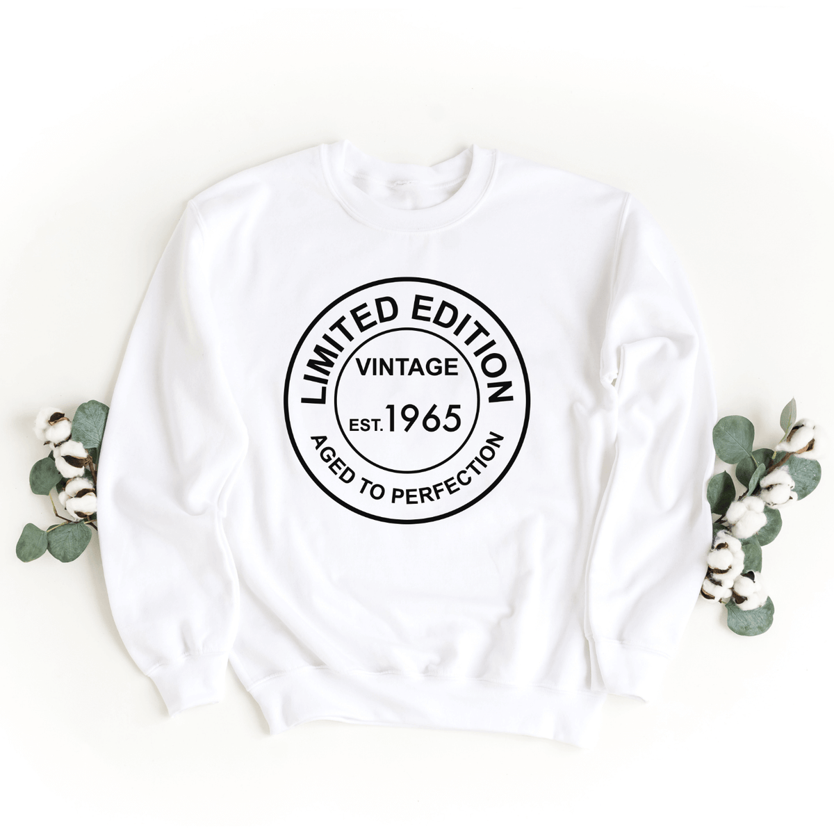 Sweatshirt-Limited Edition Custom Birthday Sweatshirt (Customize Your Year)-S-White-Jack N Roy