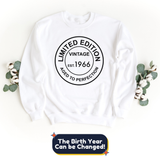 Sweatshirt-Limited Edition Custom Birthday Sweatshirt (Customize Your Year)-S-White-Jack N Roy